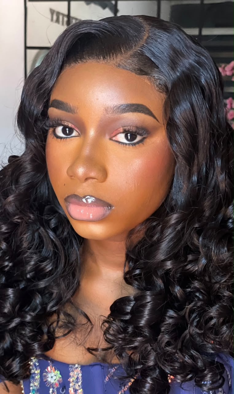 Glamorous beauty makeover with smoky bronze eyes